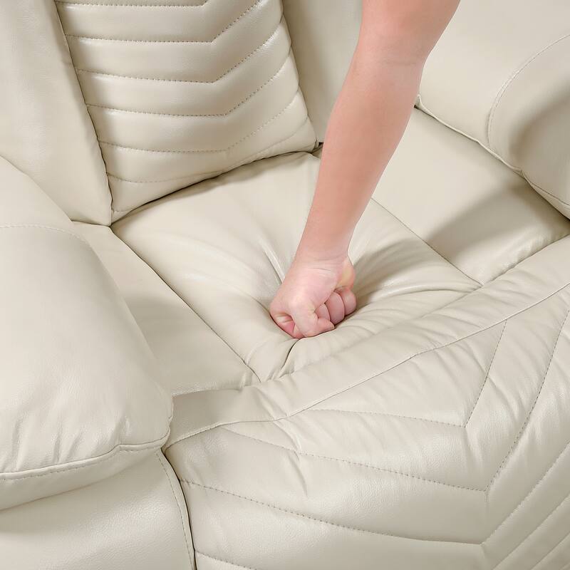 Ridge 40" Faux Leather Power Recliner - LED and Charging Ports