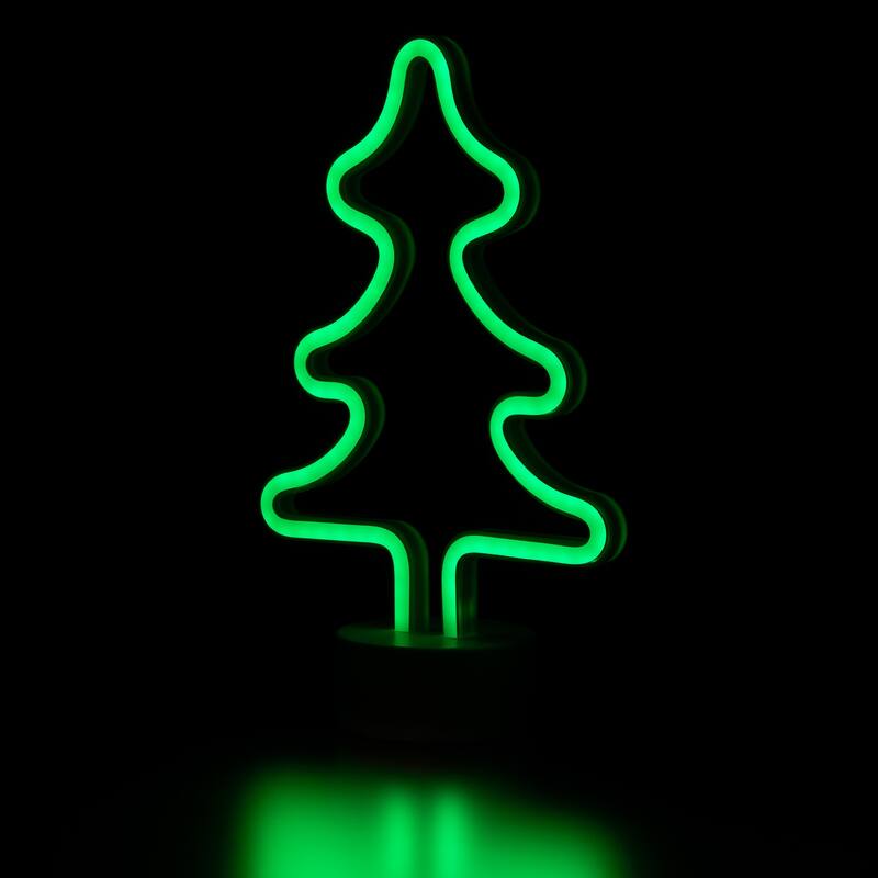 LED Christmas Tree Neon Table Light - 11" - Green