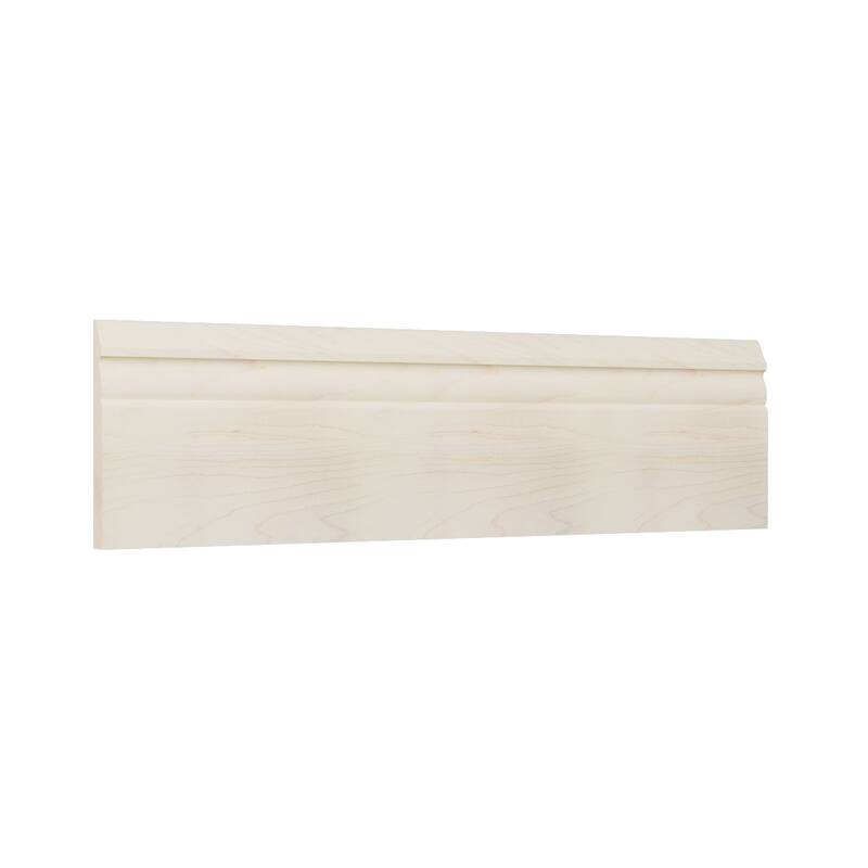 WM518: 9/16-in D x 5-1/4-in W x 96-in L Americraft Solid Hardwood Stain Grade Base Moulding
