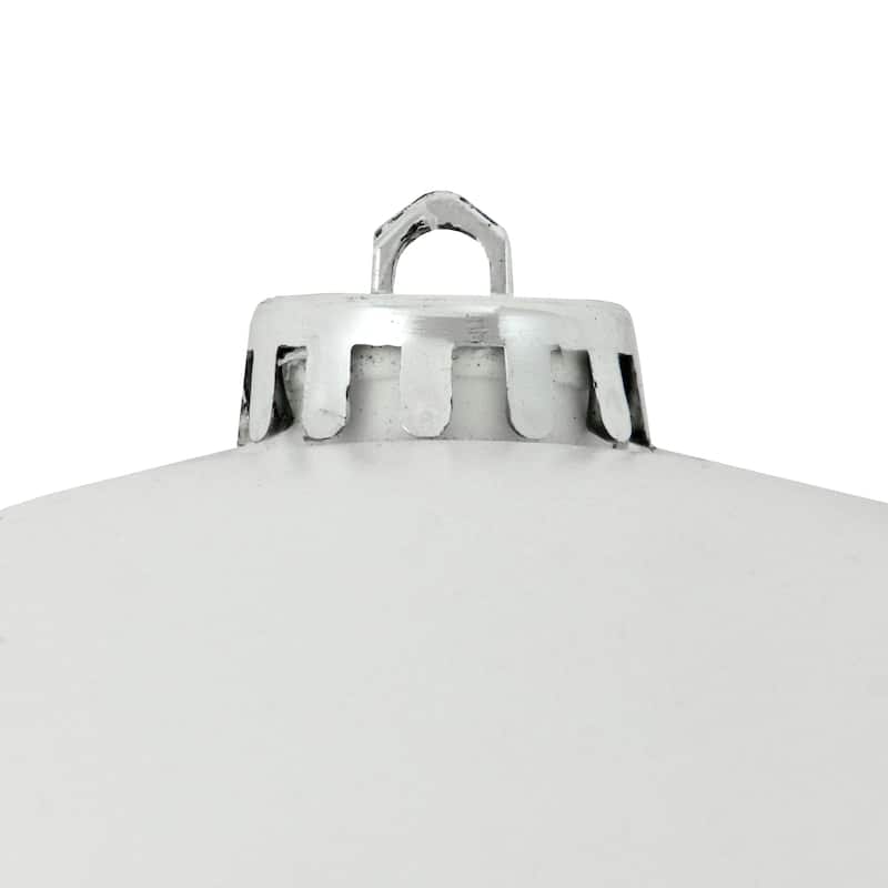 Shiny Winter White Commercial Shatterproof Christmas Ball Ornament 10" (250mm)