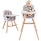 preview thumbnail 19 of 22, 3-in-1 High Chair, Baby High Chair w/Adjustable Legs & Dishwasher Safe Tray, Made of Sleek Hardwood & Premium Leatherette Pink