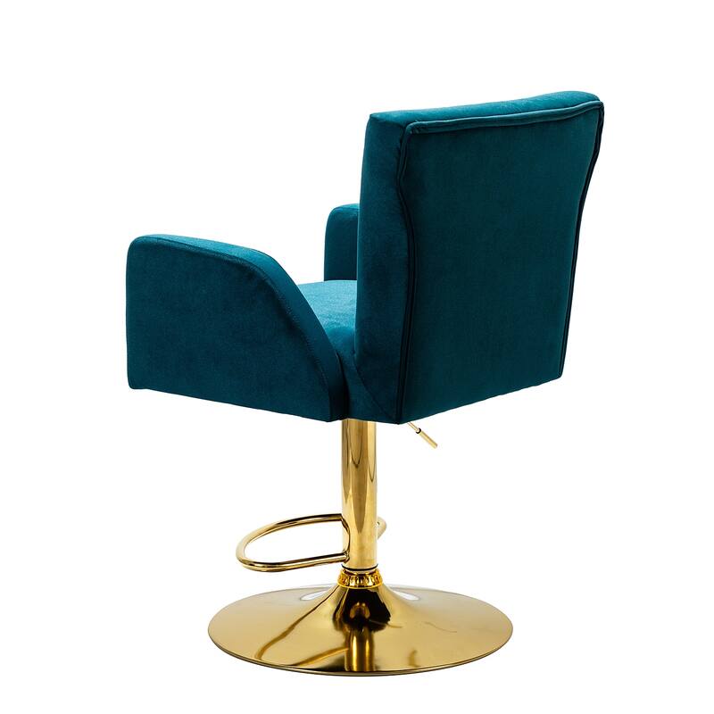 Loreto Modern Tufted Velvet Swivel chair with Adjustable Height Set of 2 by HULALA HOME