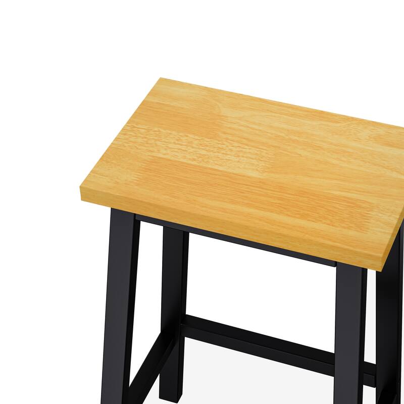 Kitchen Island with 2 Bar Stools, Drop Leaf and 2 Drawers - Black