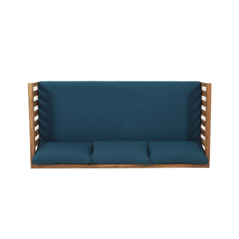 Christopher Knight Home - Claremont 3-Seater Daybed + Acacia Wood Table Patio Furniture Set