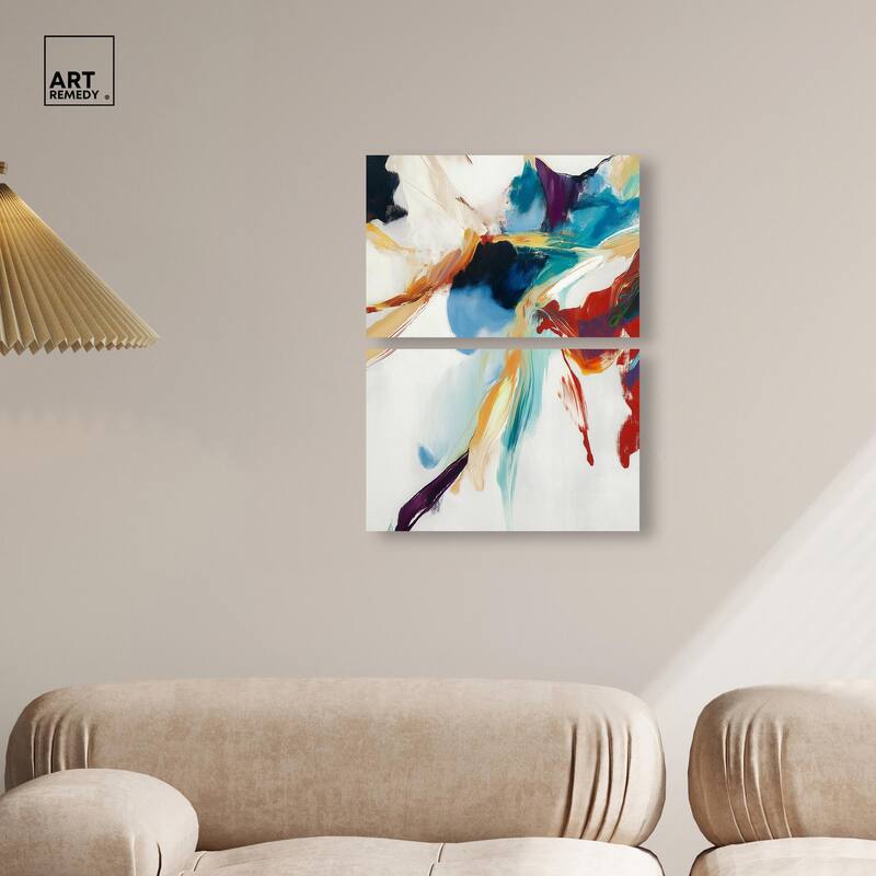 Vibrant Palette II Canvas Set of 2 by Art Remedy, Gallery Wrapped