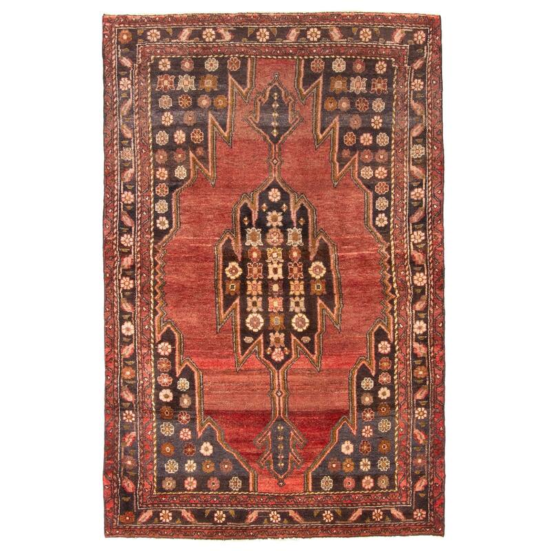 ECARPETGALLERY Hand-knotted Anadol Burgundy Wool Rug - 4'2 x 6'4