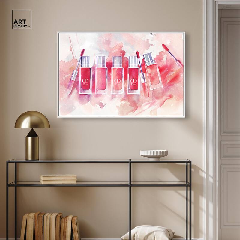 Lip Gloss Splash Canvas by Art Remedy