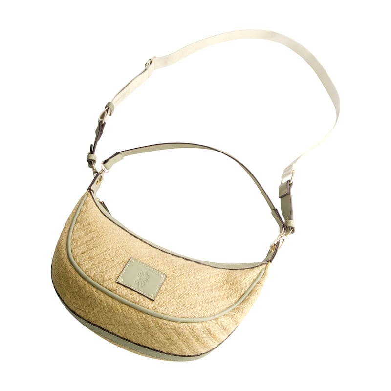 Tommy Bahama Raffia Crescent Hobo Bag