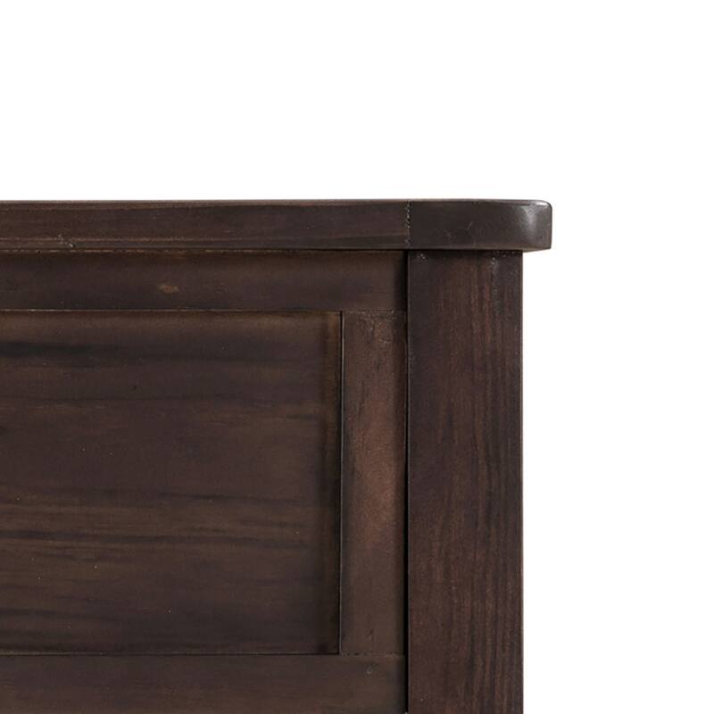 Minimalist Wooden Console Table with Black Circular Handles