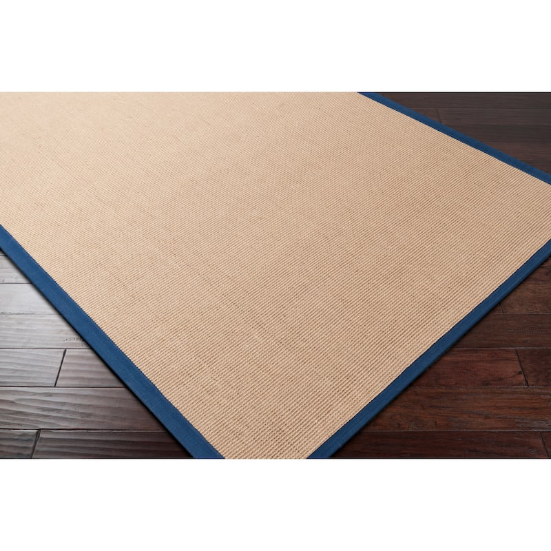 Handwoven Eco Natural Fiber Jute Cotton Bordered Casual Area Rug