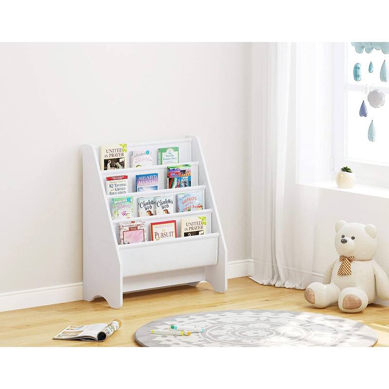 UTEX Kids Sling Bookshelf, Magazine Rack,Book Rack for Kids,Book Organizer