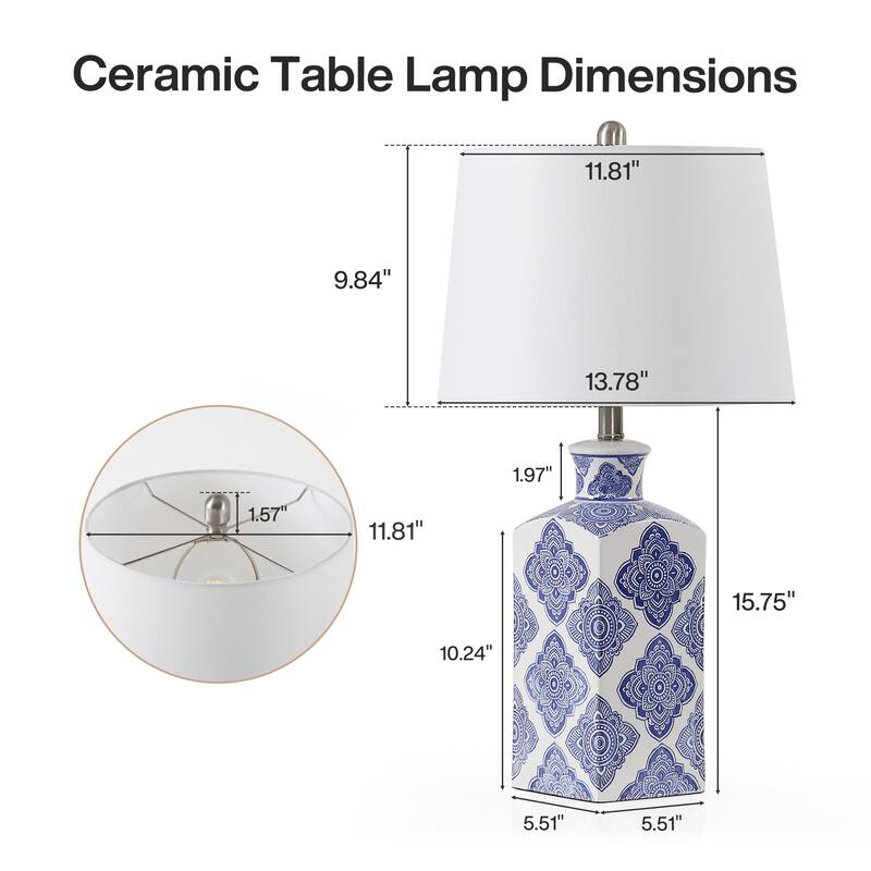 27"Modern Ceramic Lamp - N/A
