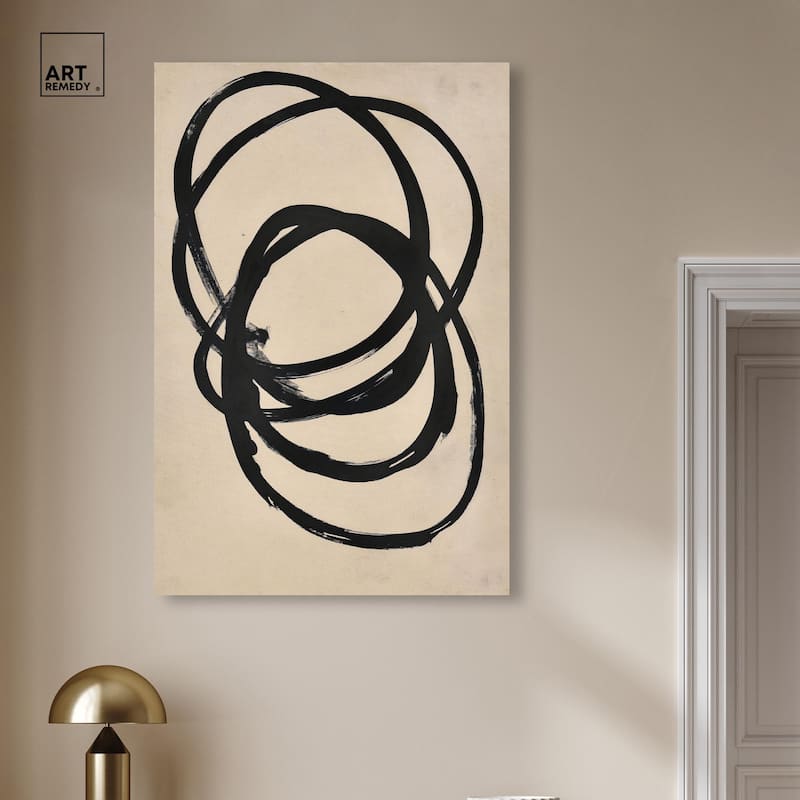 Beige Black II Canvas by Art Remedy, Gallery Wrapped