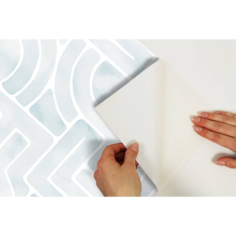 NuWallpaper Blue Blythe Peel & Stick Wallpaper - 216in x 20.5in x 0.025in