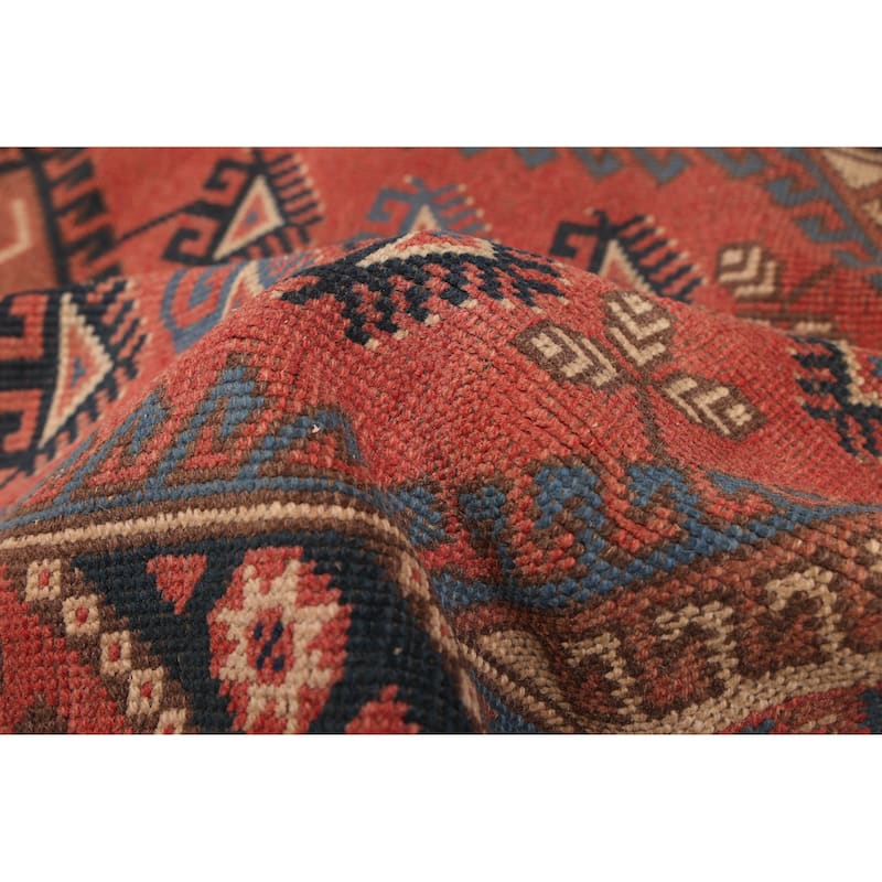 ECARPETGALLERY Hand-knotted Oushak Red Wool Rug - 4'1 x 6'7