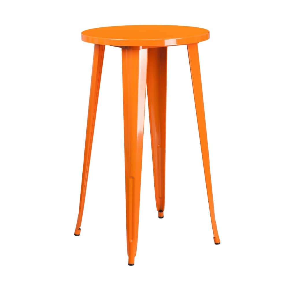 24'' Round Metal Indoor-Outdoor Bar Height Table - 24"W x 24"D x 41"H