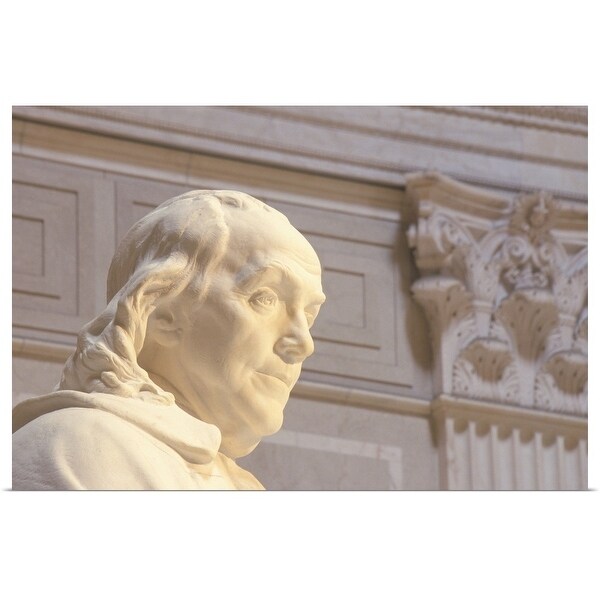 "USA, Philadelphia, Benjamin Franklin statue at Franklin Institute" Poster Print