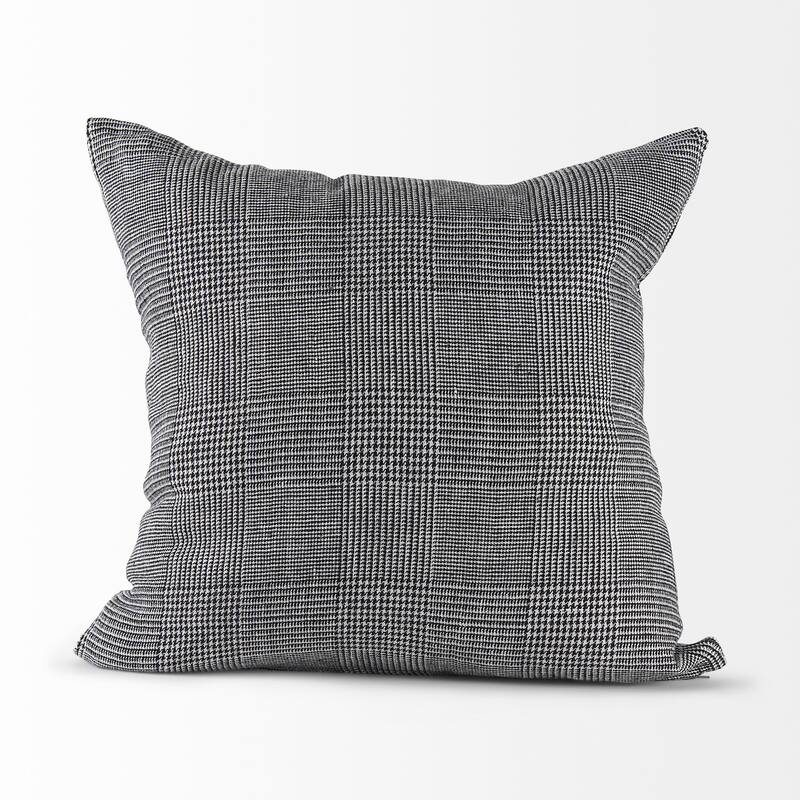 Ramone 14 x 26 White and Black Fabric Decorative Pillow Cover