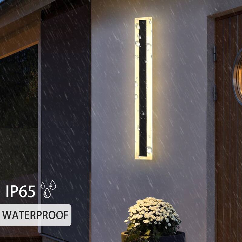 Outdoor Linear Integrated LED Hardwired Wall Sconce Light Fixture