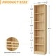 preview thumbnail 7 of 5, 80" Tall 6-Tier Bookcase With 2 Adjustable Shelves, Modern Open Storage Shelf for Home Office and Bedroom