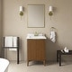 preview thumbnail 37 of 168, Gabi Bathroom Vanity with White Engineered Stone Top 24" - Warm Walnut
