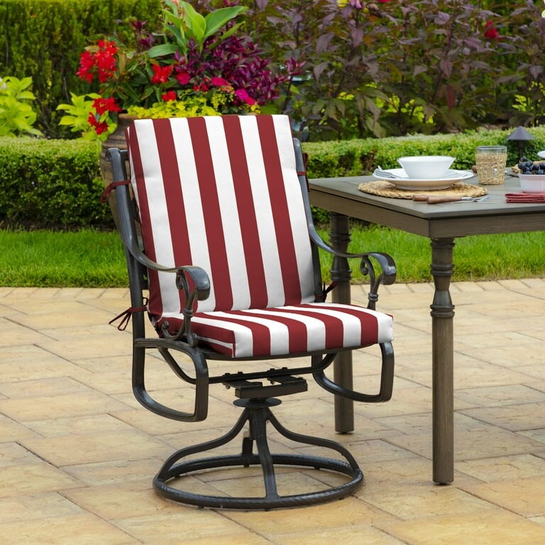 Outdoor Dining Chair Cushion 20 x 20 Stripe On Sale Bed Bath