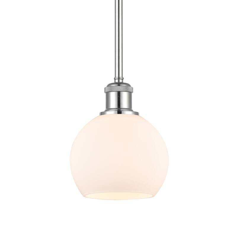 Innovations Lighting 516-1S-8-6 Athens Pendant Athens 6" Wide Mini - Polished Chrome / Matte White