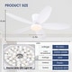 preview thumbnail 7 of 16, 36"/42"/48" Low Profile Ceiling Fan with ABS Blades 3 Color LED Light for Bedroom Living Room APP and Remote Control