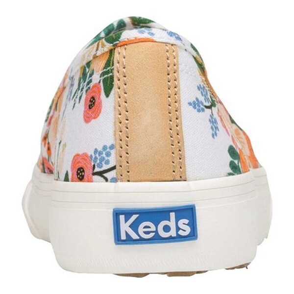 white floral keds