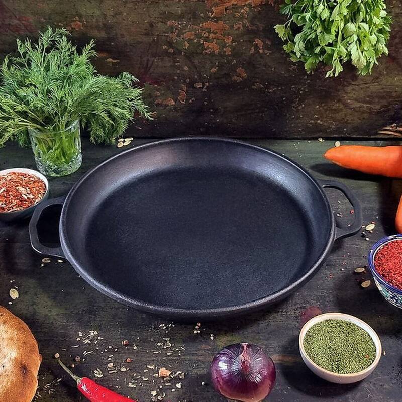 Cast Iron Asian Cauldron (Kazan) for Jambalaya,Pilaf w/ Pan Lid