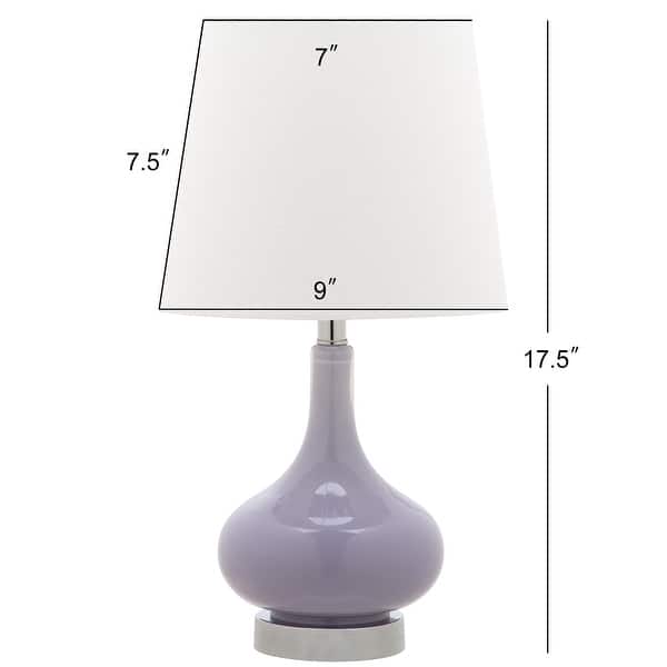dimension image slide 0 of 2, SAFAVIEH Kids Lighting 18-inch Amy Purple Mini Gourd Table Lamp