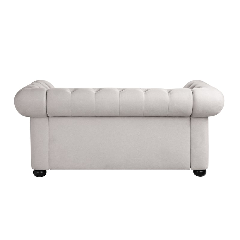 Corvus Aleksis Tufted Chesterfield Loveseat Sofa