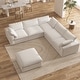 preview thumbnail 8 of 16, Oversize Down Filled 5-Piece Sectional Sofa with Storage Ottoman for Living Room