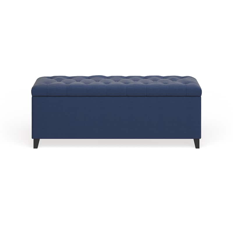 Madison Park Sasha Tufted Top Upholstered Storage Bench