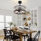 preview thumbnail 23 of 39, 20"/28" Caged Chandelier Ceiling Fan with Crystal Light Remote Control