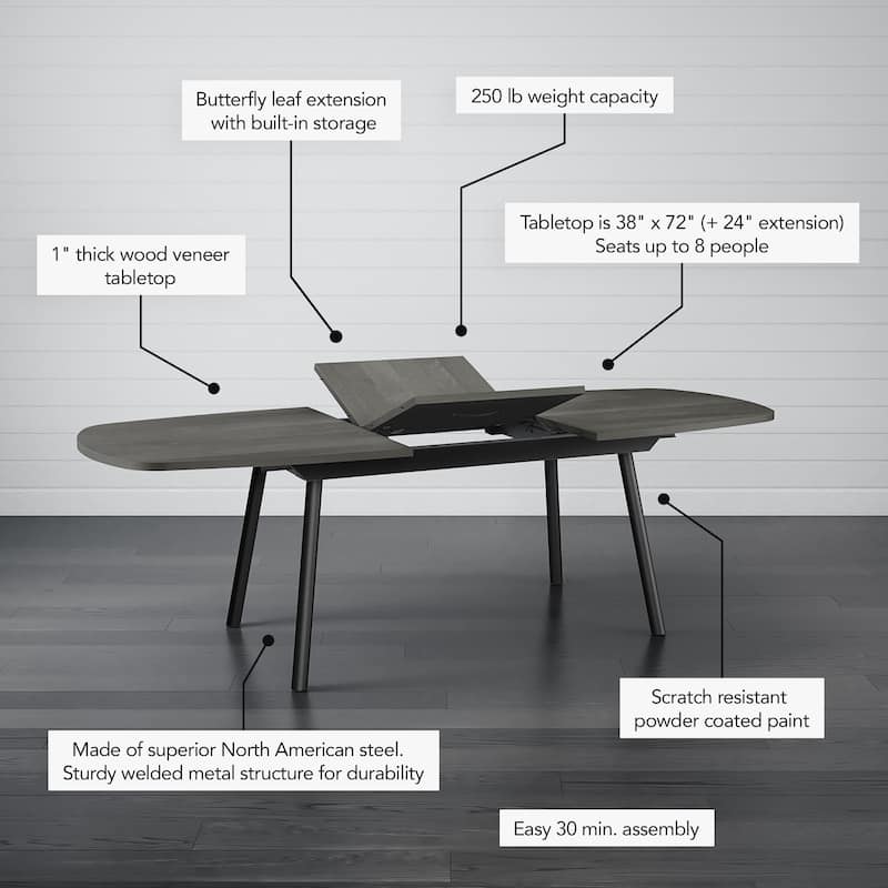 Amisco Gibson Extendable Dining Table