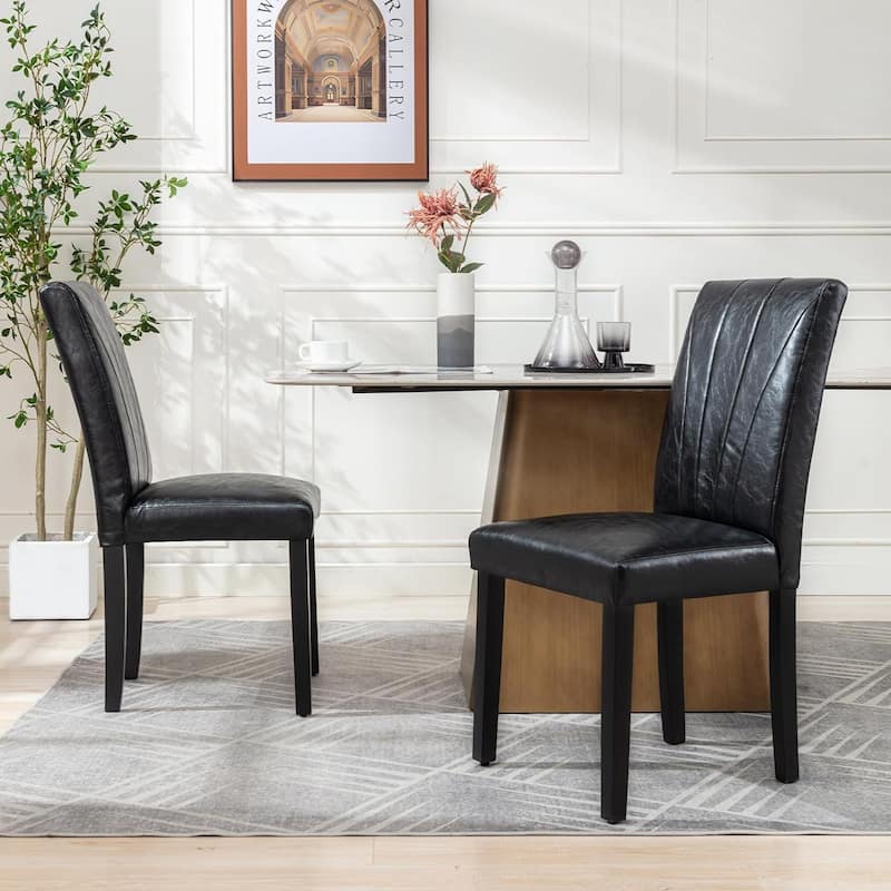 VECELO Upholstered Dining Chairs Set of 2 Parson Classic Upholstered Dining Chair,Modern 37" Parson Chairs
