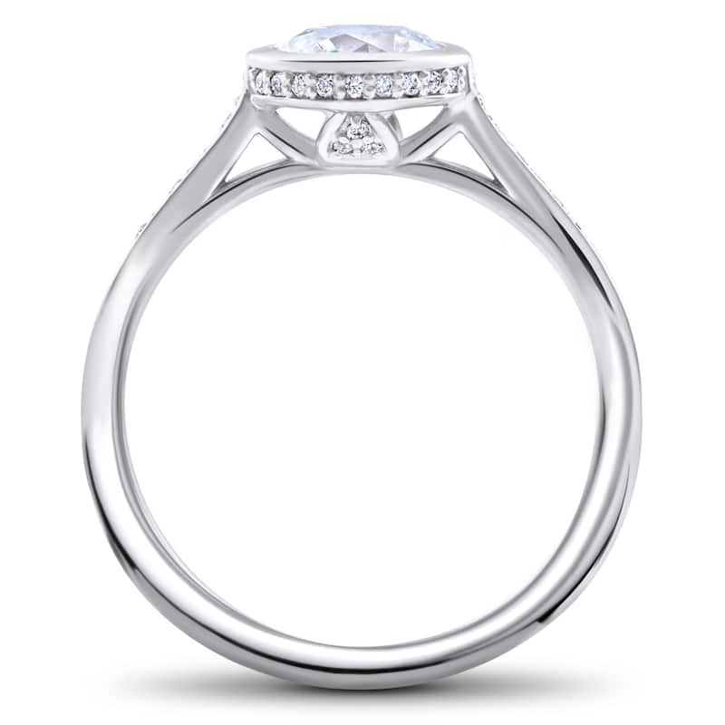 1 1/10 ct Lab Grown Diamond Aria Engagement Ring White Gold
