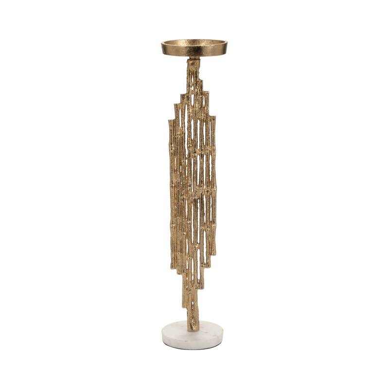 Sagebrook Home Elegance Redefined - Chic Sculptural Candle Holder for Enlightening Ambiance, Home Decor Statement Piece - 4" x 4" x 19"