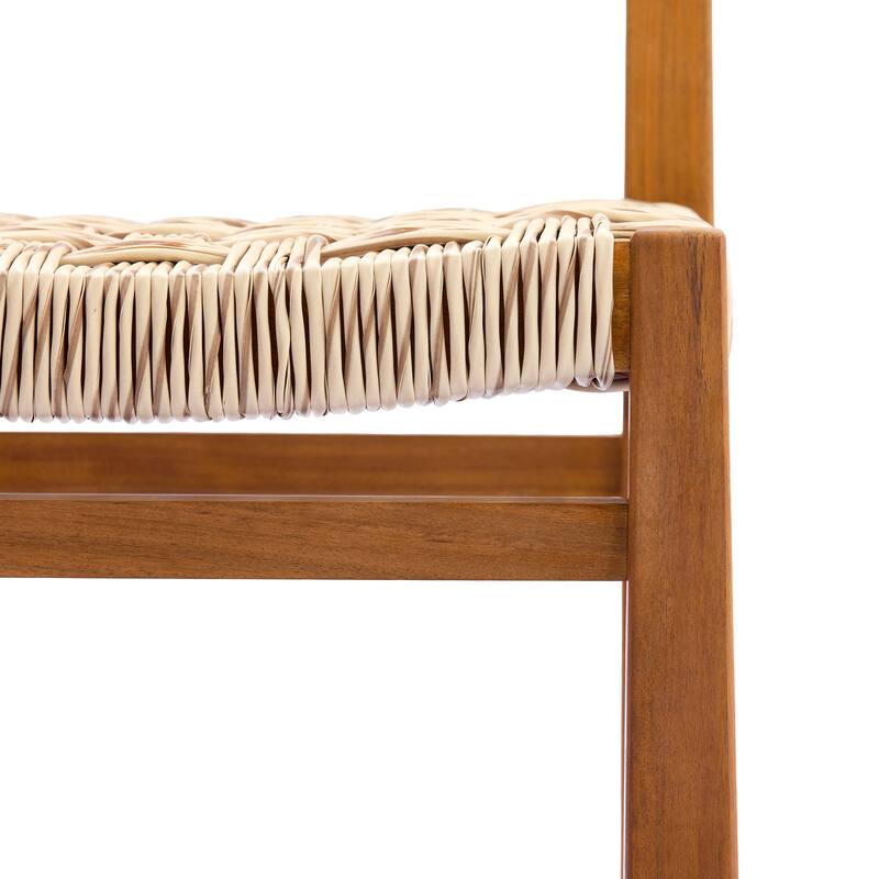 Christopher Knight Home - 7-Piece Rustic Acacia Wood Outdoor Dining Table Set with Wicker Woven Dining Chairs