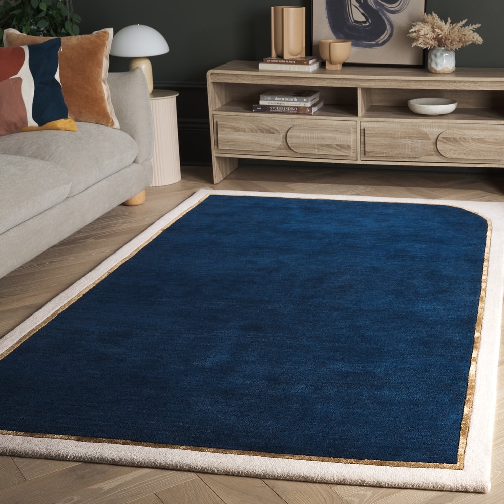 SAFAVIEH Handmade Fifth Avenue Abla Border Design Wool Rug