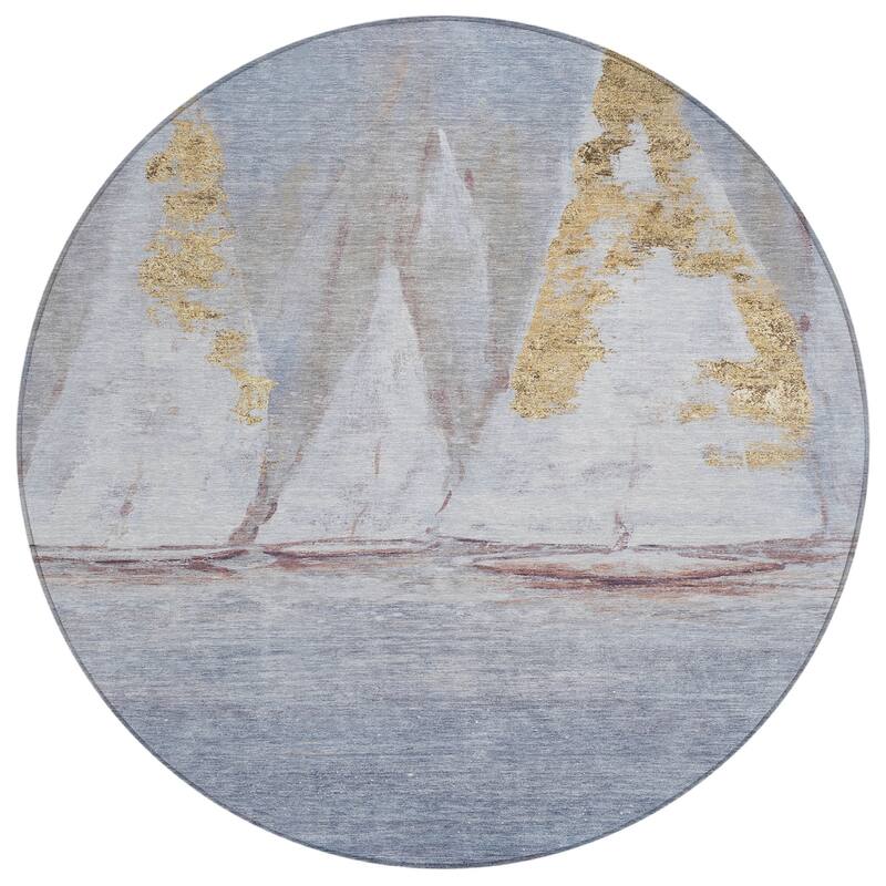 HomeRoots Nautical Transitional Rectangle Outdoor Rug