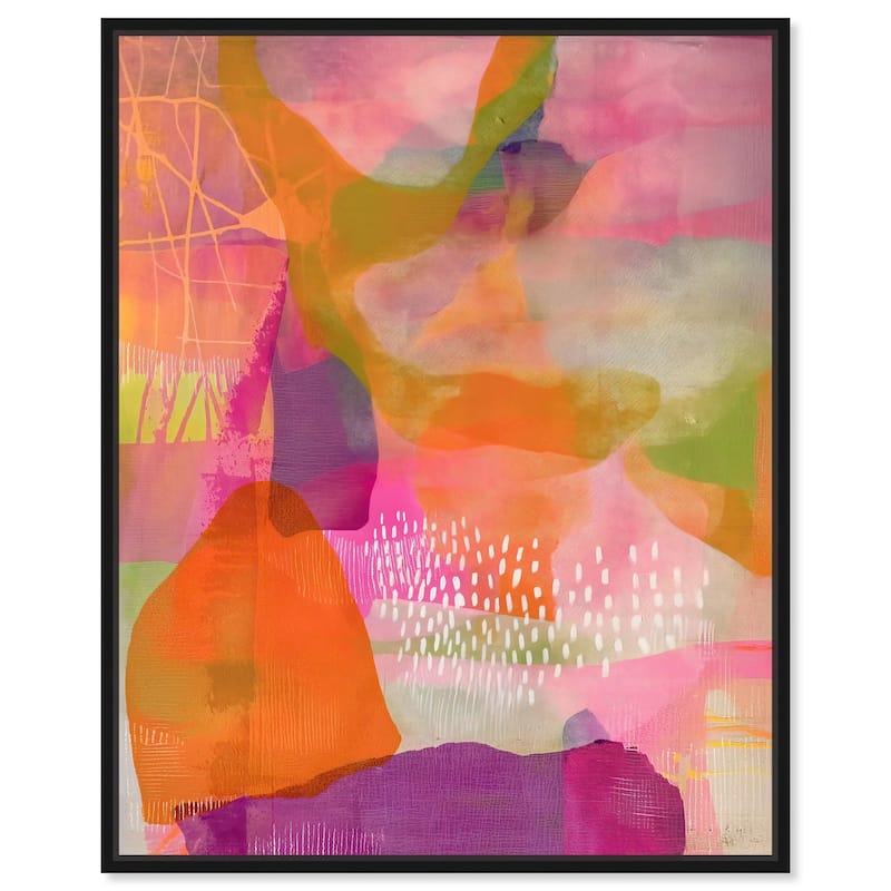 Garnet Gleam V Canvas by Art Remedy - 24" x 30" - Black
