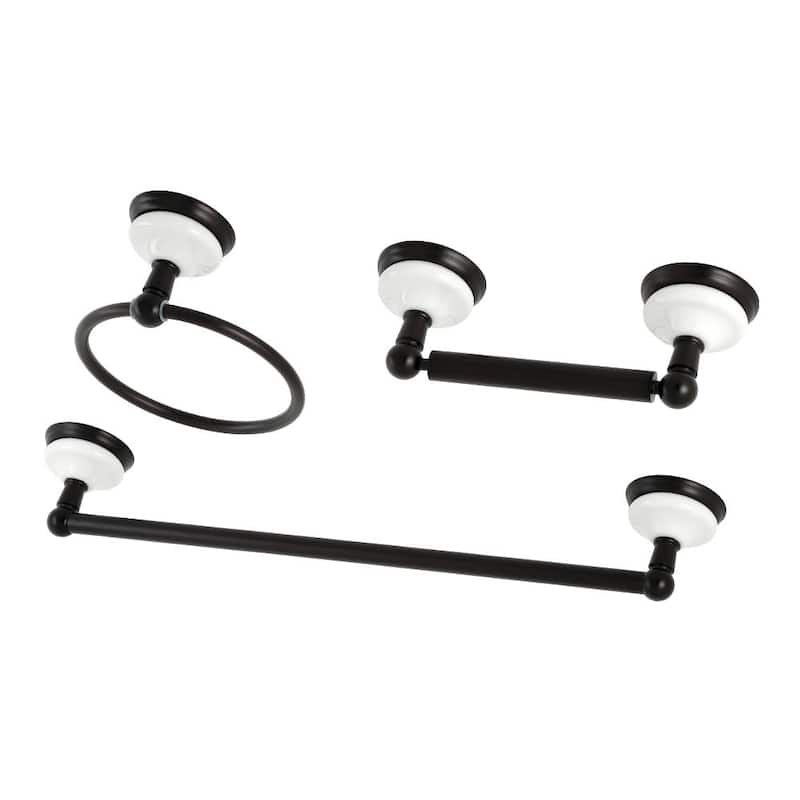 Kingston Brass Victorian 3 Piece Bathroom Package with 18" Towel Bar, - Oil Rubbed Bronze