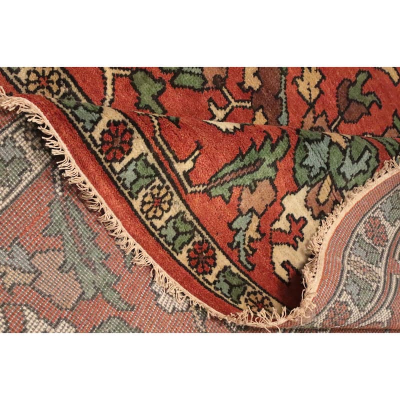 Hand Knotted Oriental 100% Wool Carpet Transitional All-Over Oranges & Rust Oushak Area Rug - 14' 10'' X 11' 9''