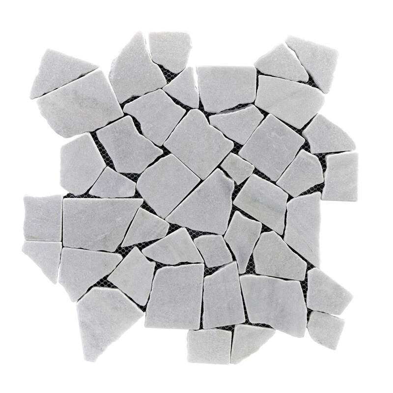 Full Eclectic 18 in. x 18 in. Marble Tumbled Wall and Floor Tile