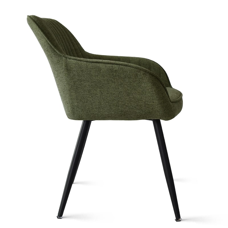 Upholstered Dining Chair with Arms (Set of 2)