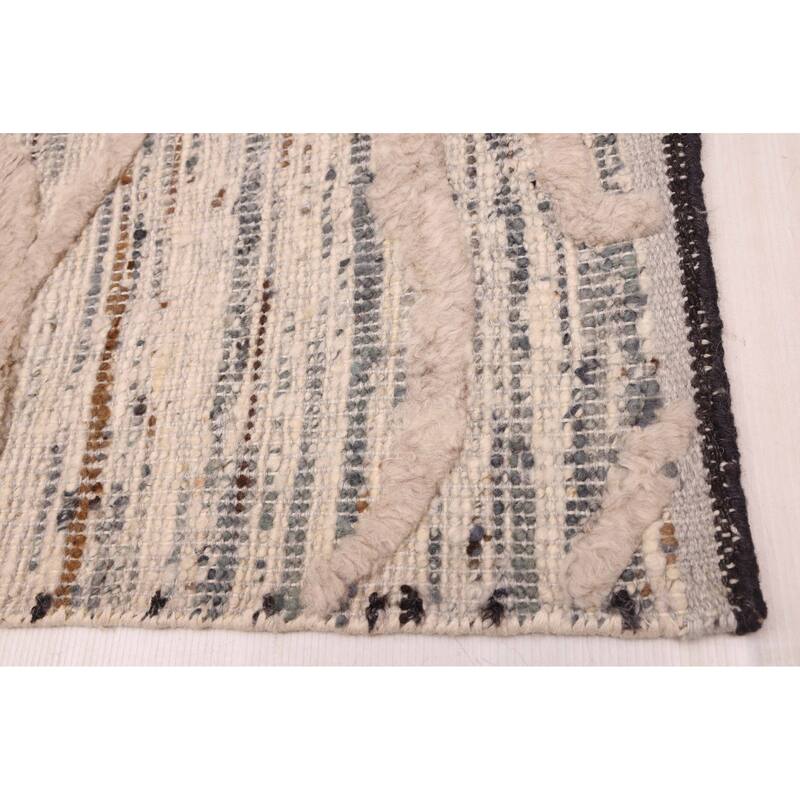 ECARPETGALLERY Hand-knotted Looma Ivory Wool Rug - 8'3 x 9'10