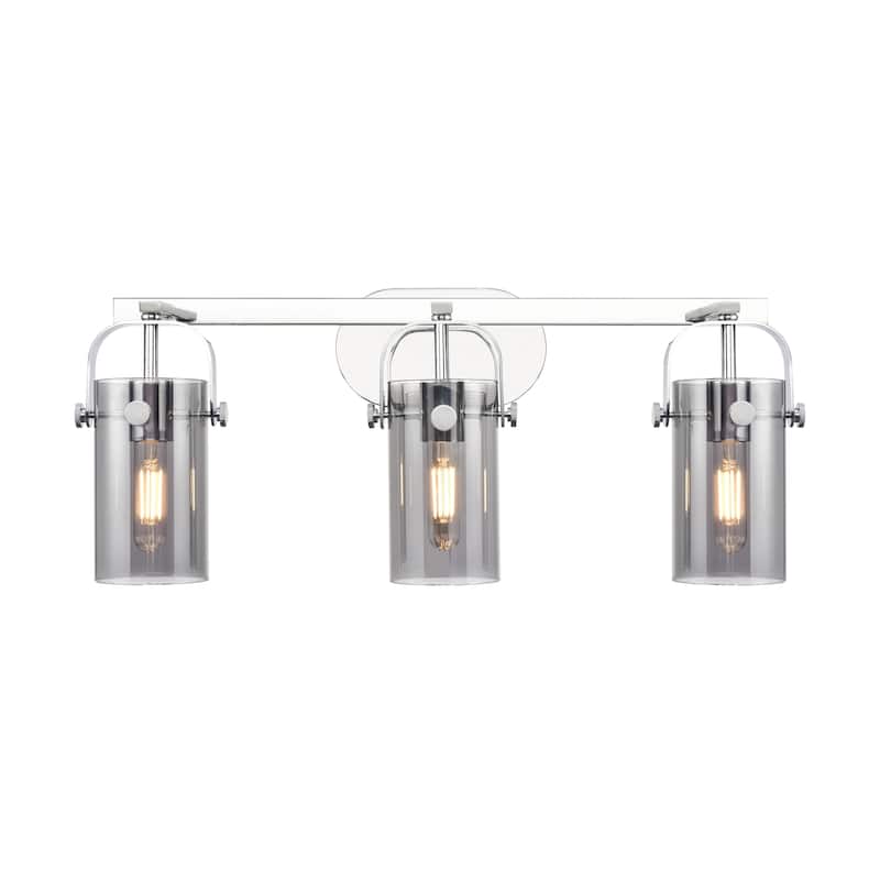 Innovations Lighting Pilaster II Cylinder - 3 Light 7" Wall-Mounted Bath Vanity Light