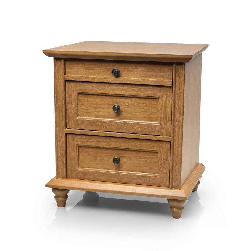 247 Shop At Home Lane Classic Traditional 3-Drawer Nightstand